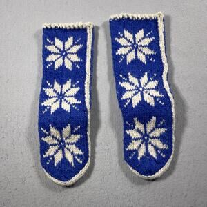 Woolrich Slipper Socks Mens Large Knit Snowflake Moccasins Fleece Lined Warm